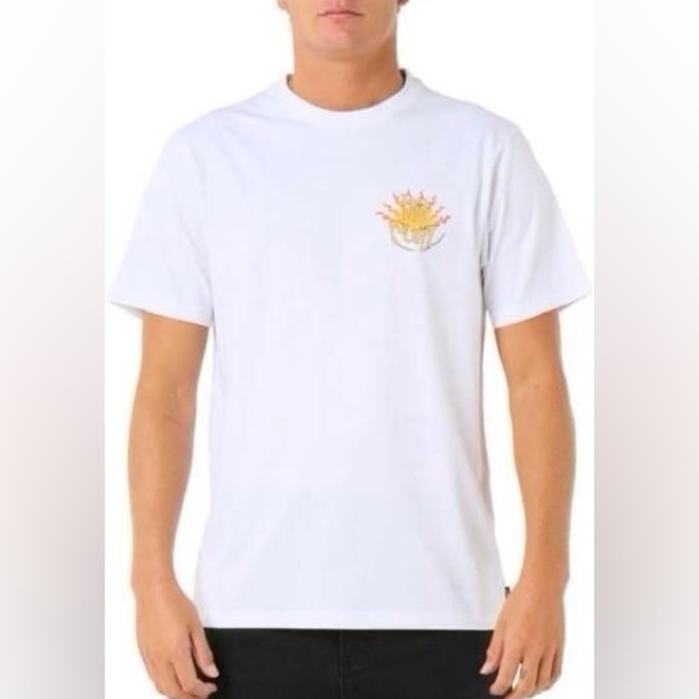 RIP CURL MEN'S RELAXED FIT LOGO CREW T-SHIRT